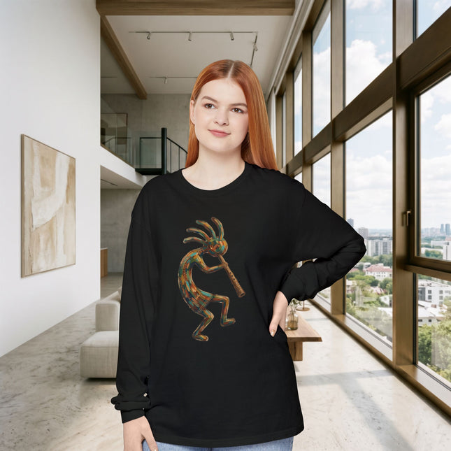 Kokopelli Flute Player Long Sleeve T-Shirt | Southwest Graphic Tee