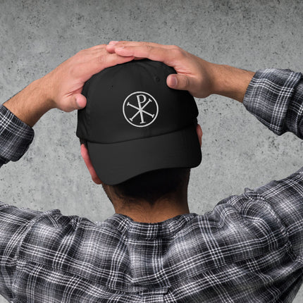 Chi Rho Symbol Dad Hat | Early Christian Art Embroidered Cap