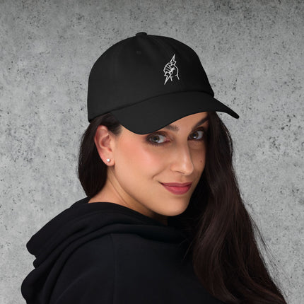 Zeus Thunder God Dad Hat | Fist with Lightning Bolt Embroidered Cap