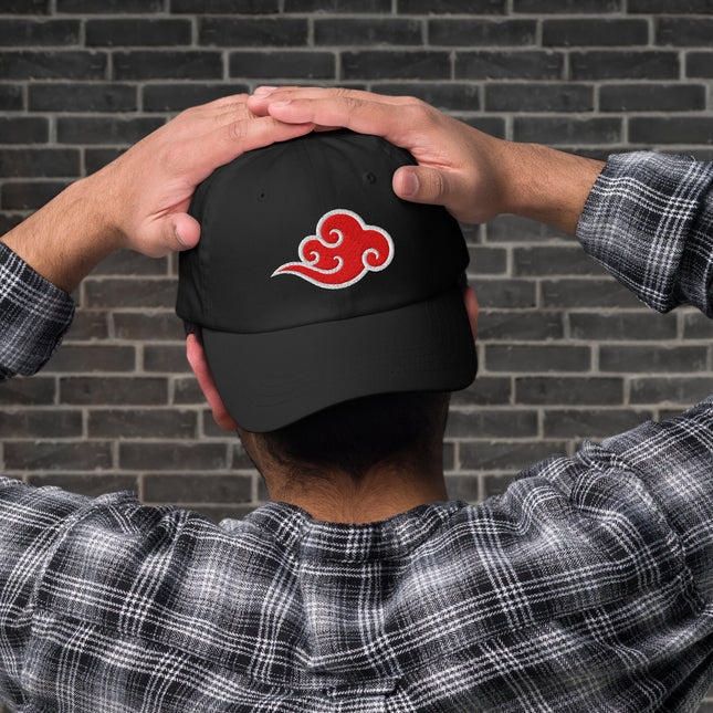 Red Cloud Dad Hat | Chinese Auspicious Cloud Embroidered Baseball Cap