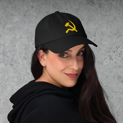 Hammer & Sickle Baseball Cap | Communist USSR Symbol Embroidered Dad Hat