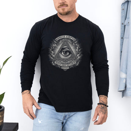 Eye of Providence T-Shirt | Great Seal Pyramid Graphic Long Sleeve Tee