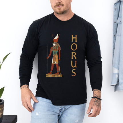 Horus Egyptian God Long Sleeve T-Shirt | Ancient Egypt Graphic Tee