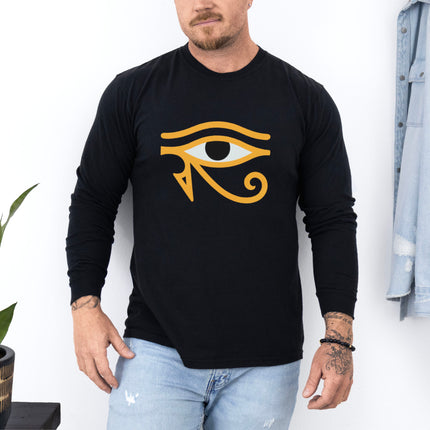 Egyptian Eye of Horus Long Sleeve T-Shirt | Wadjet Eye Graphic Tee