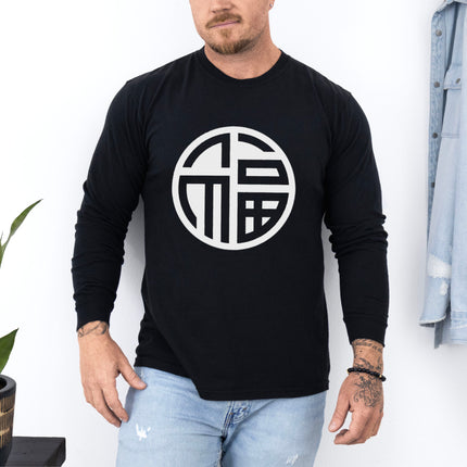 Chinese Fu Symbol Long Sleeve T-Shirt | Good Fortune Tee