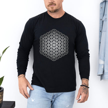 Flower of Life Long Sleeve T-Shirt | Sacred Geometry Graphic Tee