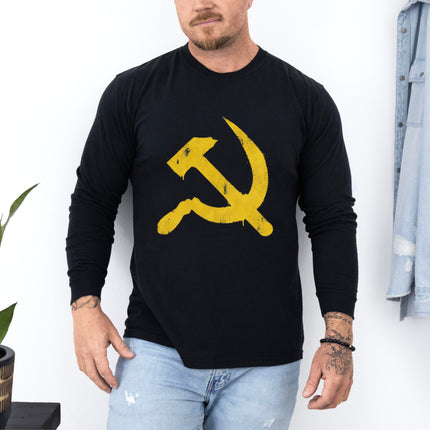 Hammer and Sickle Long Sleeve T-Shirt | Soviet Symbol Graphic