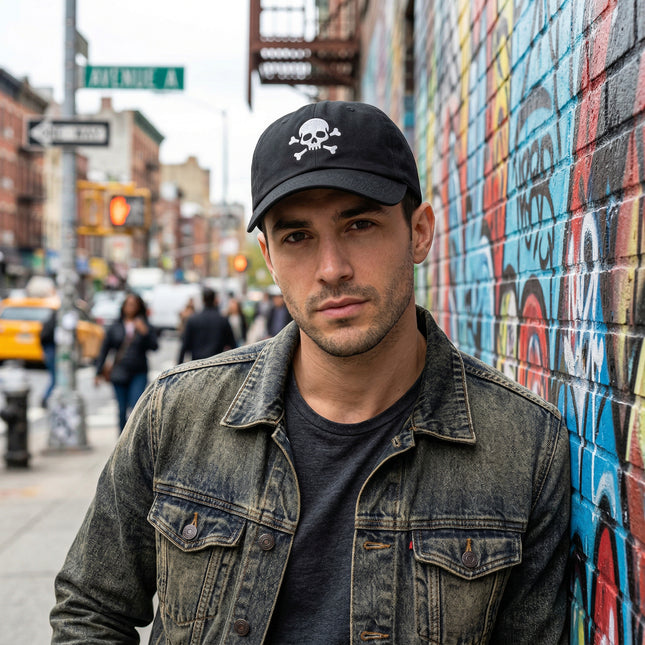 Skull And Crossbones Baseball Cap | Jolly Roger Embroidered Dad Hat