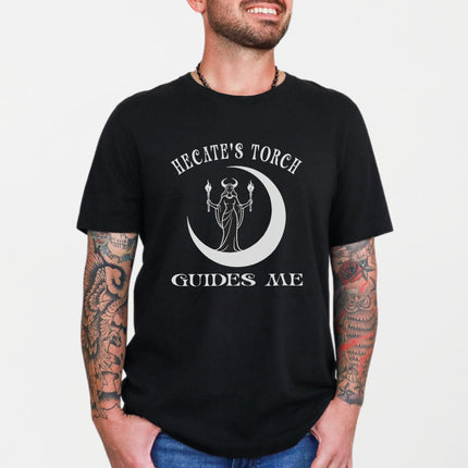 Hecate's Torch Guides Me T-Shirt | Moon Goddess Witch Pagan Unisex Tee