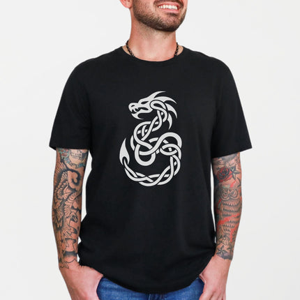 Celtic Dragon Knotwork T-Shirt | Unisex Graphic Print Tee Shirt Design