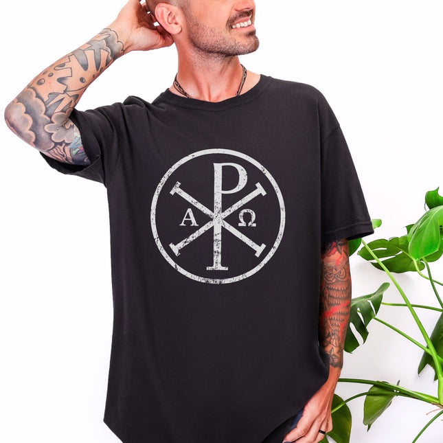 Chi Rho Symbol Byzantine T-Shirt | Early Christian Art Unisex Graphic Tee