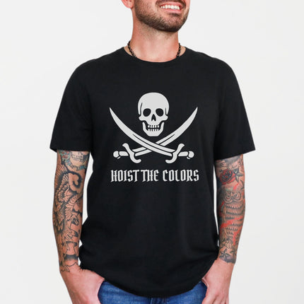 Pirate Skull & Crossbones T-Shirt | Hoist The Colors Jolly Roger Tee Shirt