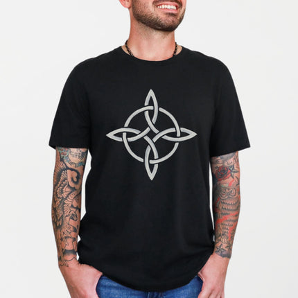 Witch's Knot Celtic Protection Magic Symbol T-Shirt | Painted Runic Pagan Tee