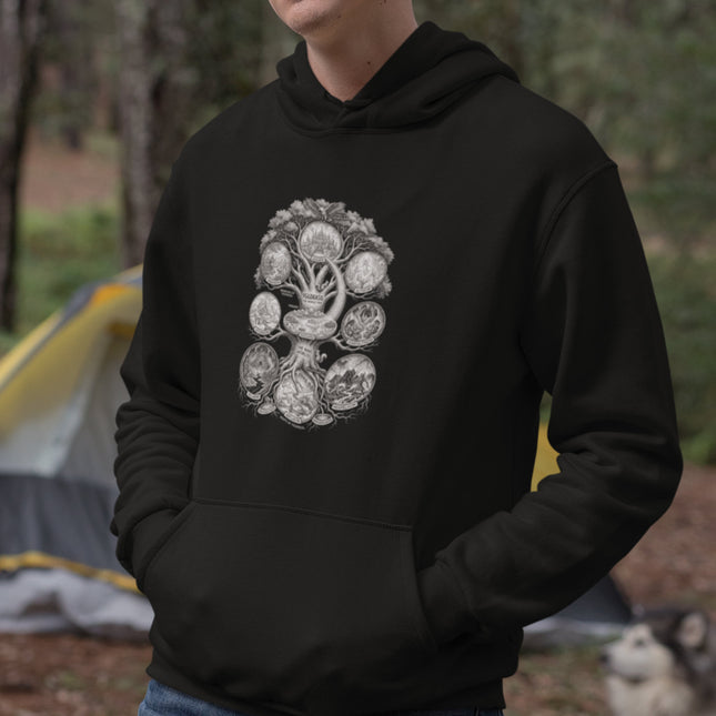 Yggdrasil Nine Worlds Norse Mythology Unisex Hoodie | Viking Tree Hoodie