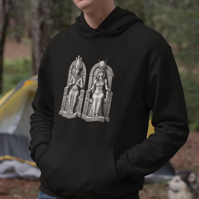 Isis & Osiris Egyptian Gods Hoodie | Ancient Mythology Pullover Hoodie
