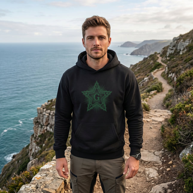 Masonic Blazing Star Hoodie - Freemasonry Sacred Geometry Pullover
