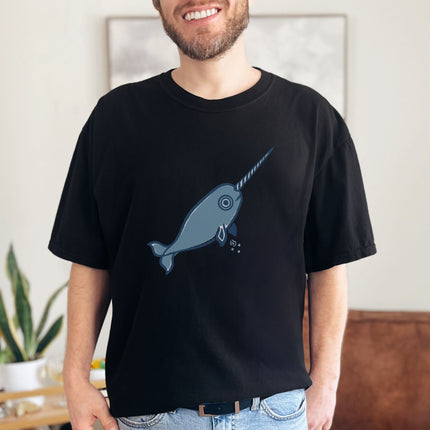 Inuit Inspired Narwhal T-Shirt | Arctic Ocean Animal Graphic Tee Shirt