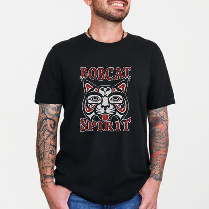Bobcat Spirit Formline Art T-Shirt | Native American Animal Graphic Tee