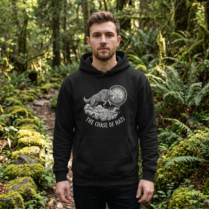 Chase of Hati Norse Mythology Hoodie | Mythical Beast Tattoo Graphic