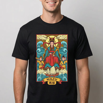 Mazu 媽祖 Sea Goddess Chinese Mythology T-Shirt Graphic Tee | Unisex Tee V1