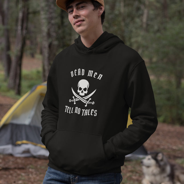 Dead Men Tell No Tales Pirate Skull & Swords Hoodie | Graphic Pullover Fleece