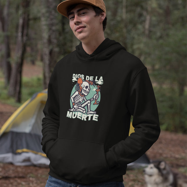 Yum Kimil Mayan Skeleton Hoodie | Death God Mythology Graphic Pullover V1