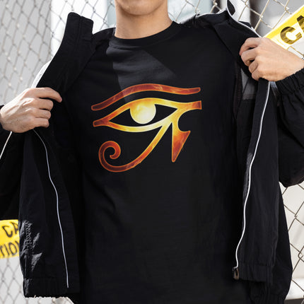 Eye of Ra Fiery T-Shirt | Egyptian Sun Symbol Mythology Tee