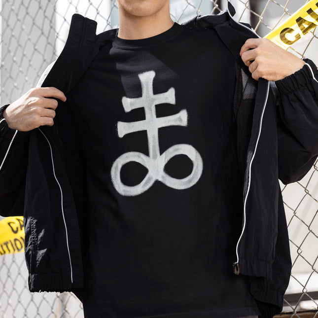 Leviathan Cross T-Shirt | Pagan Brimstone Alchemical Symbol Tee