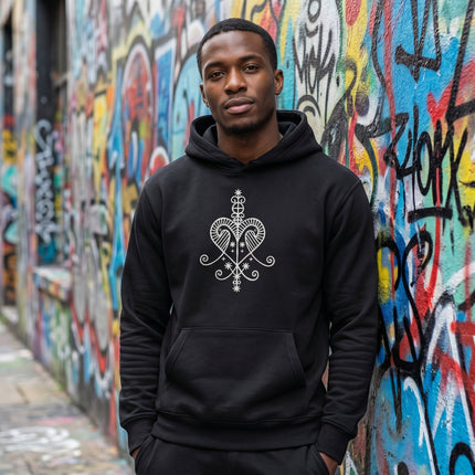 Erzulie Freda Veve Hoodie - Voodoo Queen Spiritual Symbol