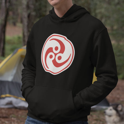 Tomoe Mitsudomoe Japanese Symbol Hoodie | Shinto Unisex Pullover Hoodie