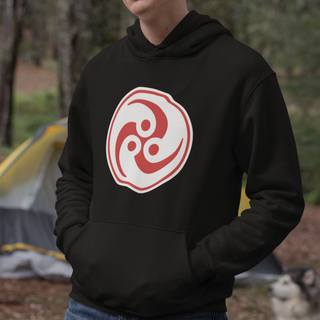 Tomoe Mitsudomoe Japanese Symbol Hoodie | Shinto Unisex Pullover Hoodie