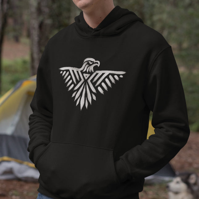 Thunderbird Hoodie | Tribal Graphic Eagle Symbol Pullover Hoodie