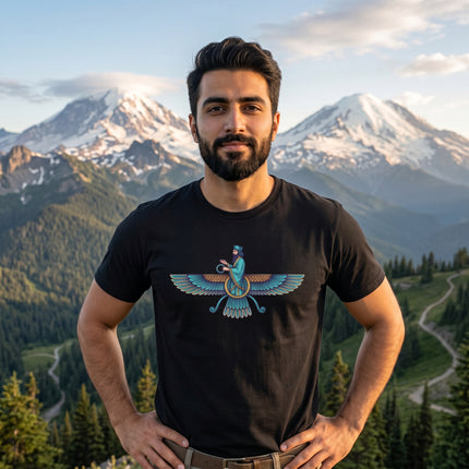 Persian Faravahar T-Shirt - Zoroastrian Symbol Graphic Tee