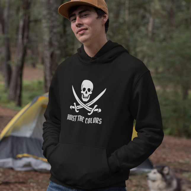 Pirate Skull Crossed Swords "Hoist The Colors" Hoodie | Jolly Roger Pullover