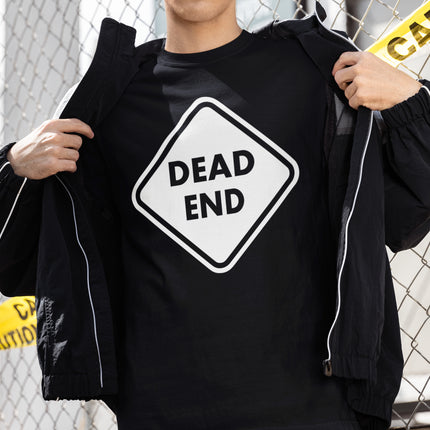 DEAD END Road Sign T-Shirt | Warning Symbol Graphic Tee