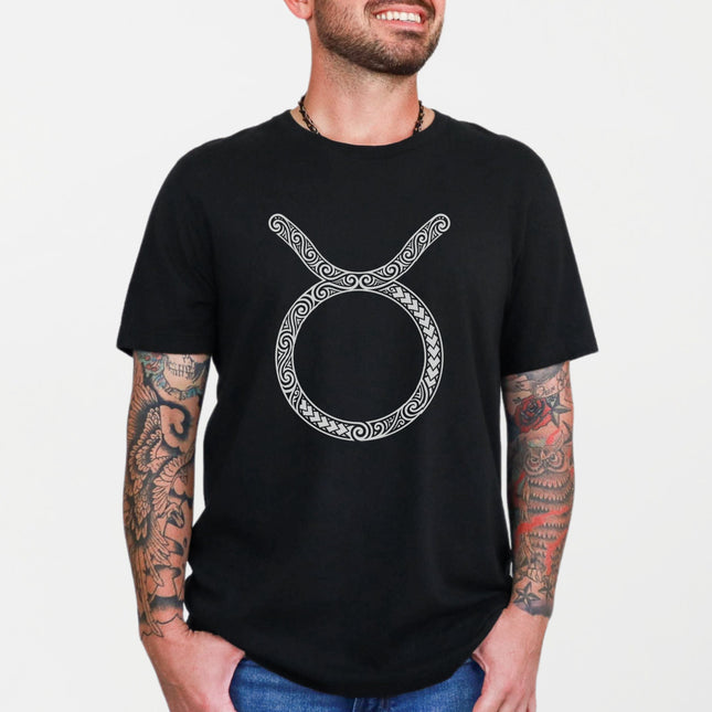 Taurus Zodiac Sign T-Shirt | Celtic Knot Astrology Symbol Unisex Unisex Tee