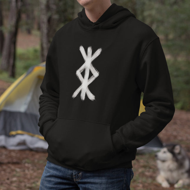 Protection Bind Rune Hoodie | Norse Viking Runic Symbol Pullover Hoodie