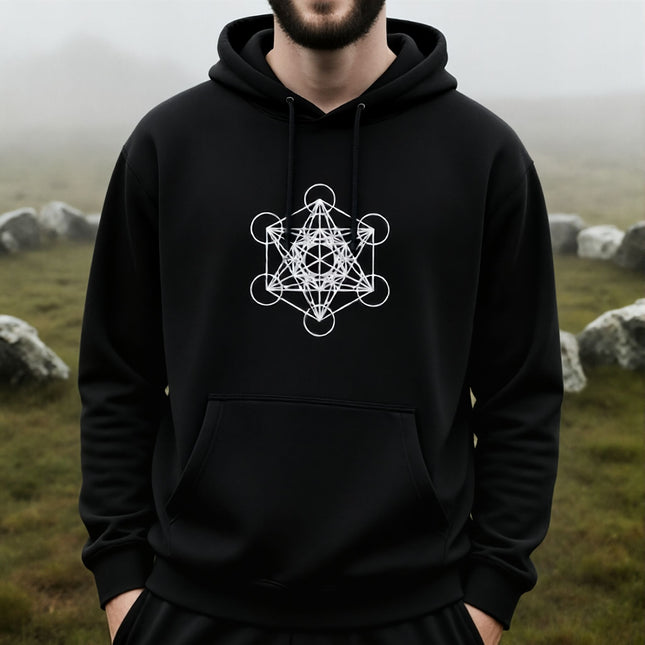 Metatron's Cube Sacred Geometry Graphic Hoodie | Unisex Graphic Pullover V1