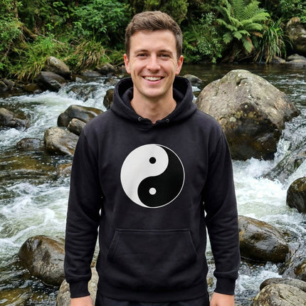 Yin Yang Zen Symbol Pullover Hoodie | Cosmic Balance Sweatshirt V1