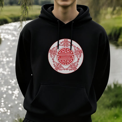 Chinese Five Bats Good Fortune Hoodie | Unisex Graphic Pullover V3