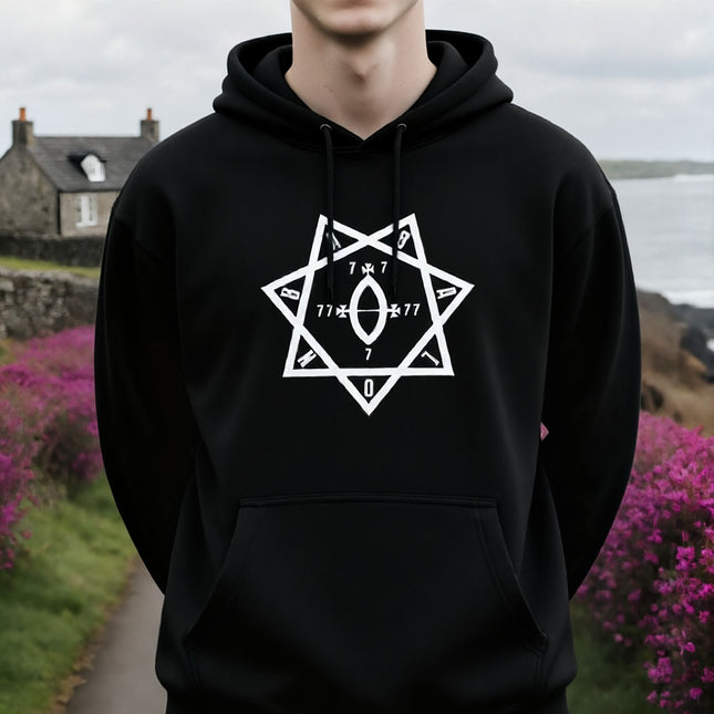 Star of Babalon Hoodie | Crowley Thelema Seal Unisex Pullover V1