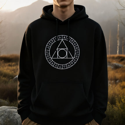Philosopher's Stone Hoodie With Alchemy Symbols | Sacred Geometry Pullover V2