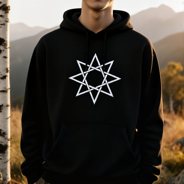 Octagram 8-Pointed Star Hoodie | Sacred Geometry Unisex Pullover V1