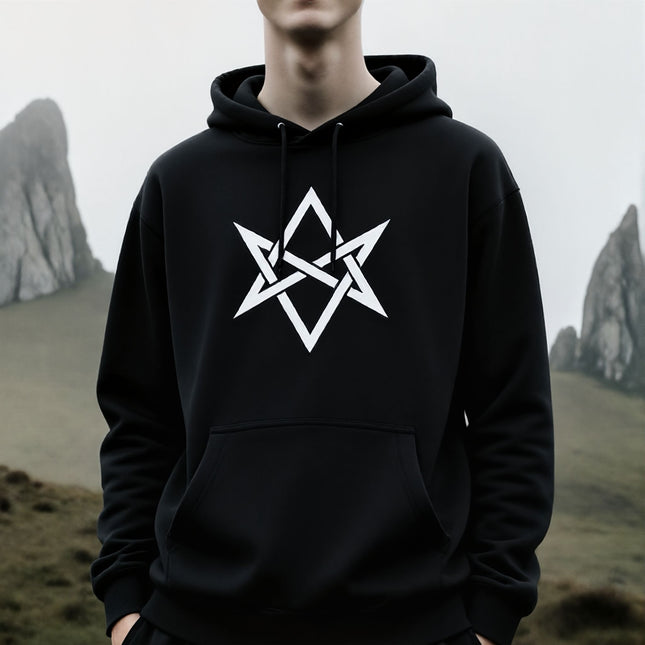 Thelemic Unicursal Hexagram Hoodie | Occult Crowley Unisex Pullover V1