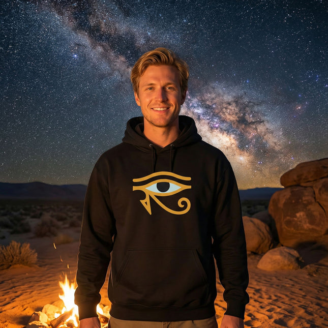 Eye of Horus Hoodie | Ancient Egyptian Graphic Unisex Pullover V3