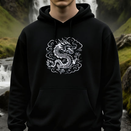 Chinese Dragon Hoodie | Unisex Asian Serpent Pullover V1