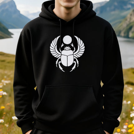 Khepri Egyptian Scarab Beetle Hoodie | Unisex Graphic Pullover V1