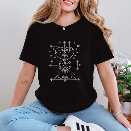Maman Brigitte Veve Voodoo Tee - Occult Symbol Tattoo Shirt