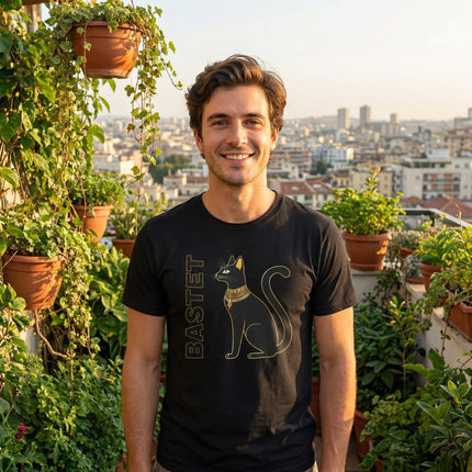 Bastet Cat Egyptian T-Shirt | Symbolic Egypt Goddess Graphic Tee | V5