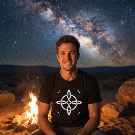 Witch's Knot Moon Goddess T-Shirt | Pagan Witchcraft Unisex Graphic Tee | V6